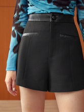 MOTF PREMIUM PU LEATHER TRIM SHORTS